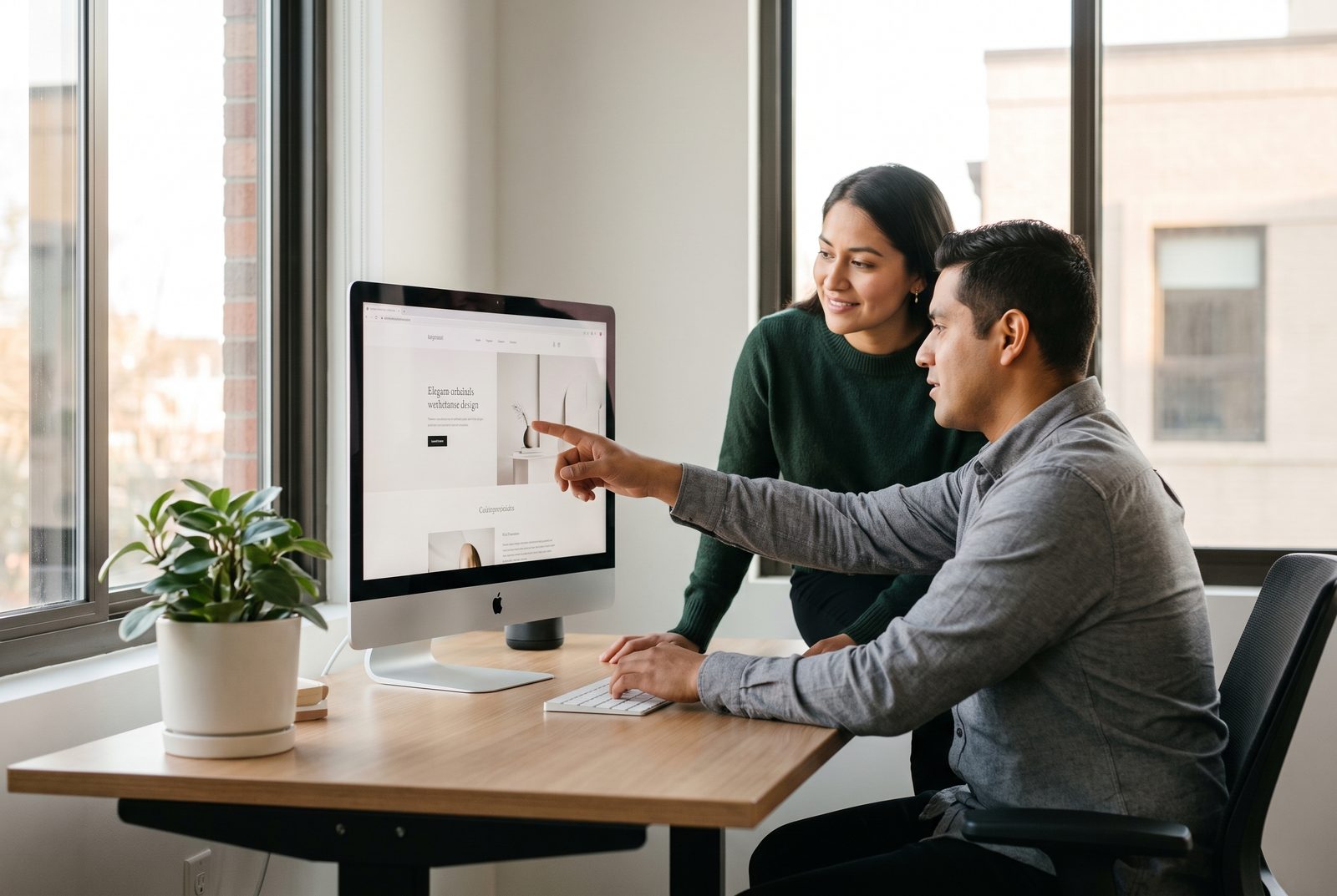 El equipo de Accionando Hoy trabajando en una web