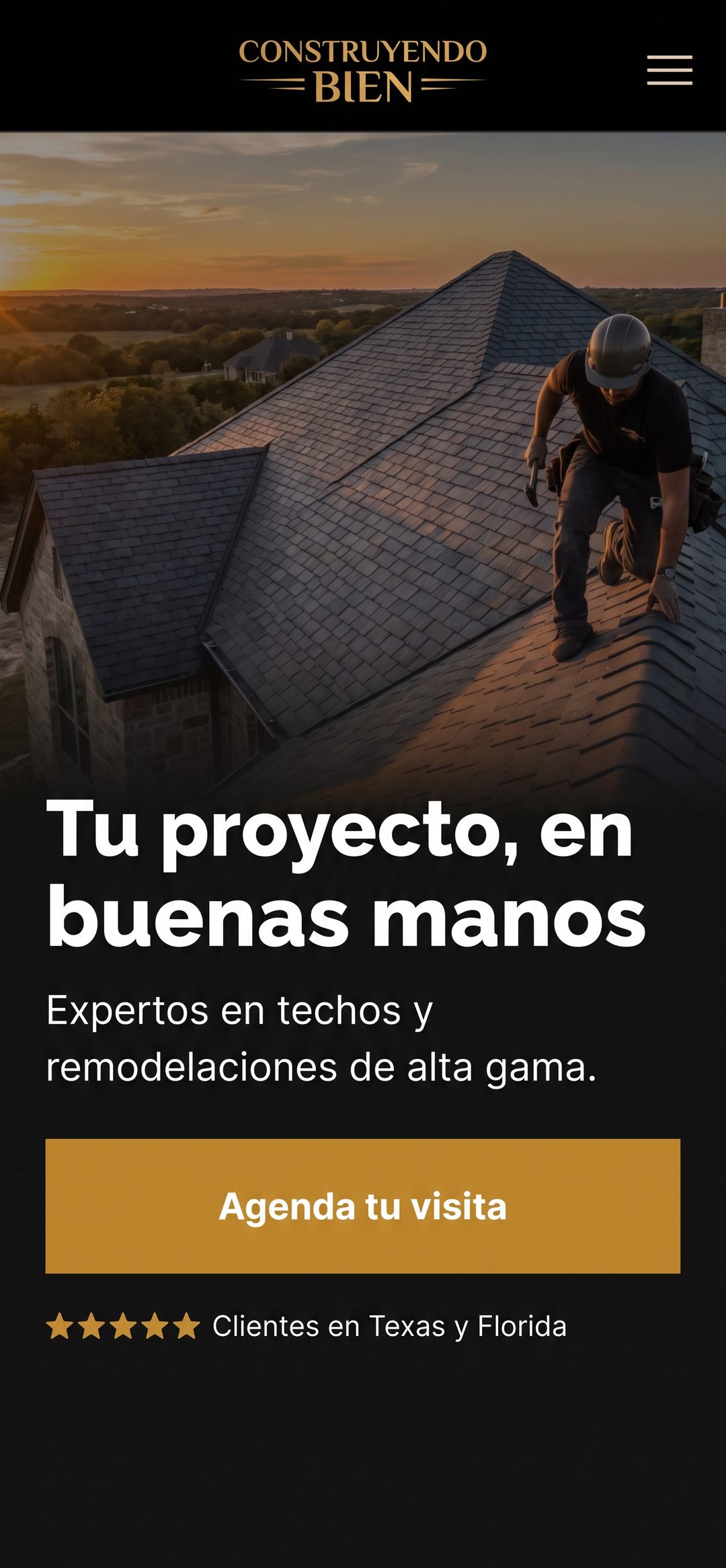 Ejemplo de web premium en el teléfono