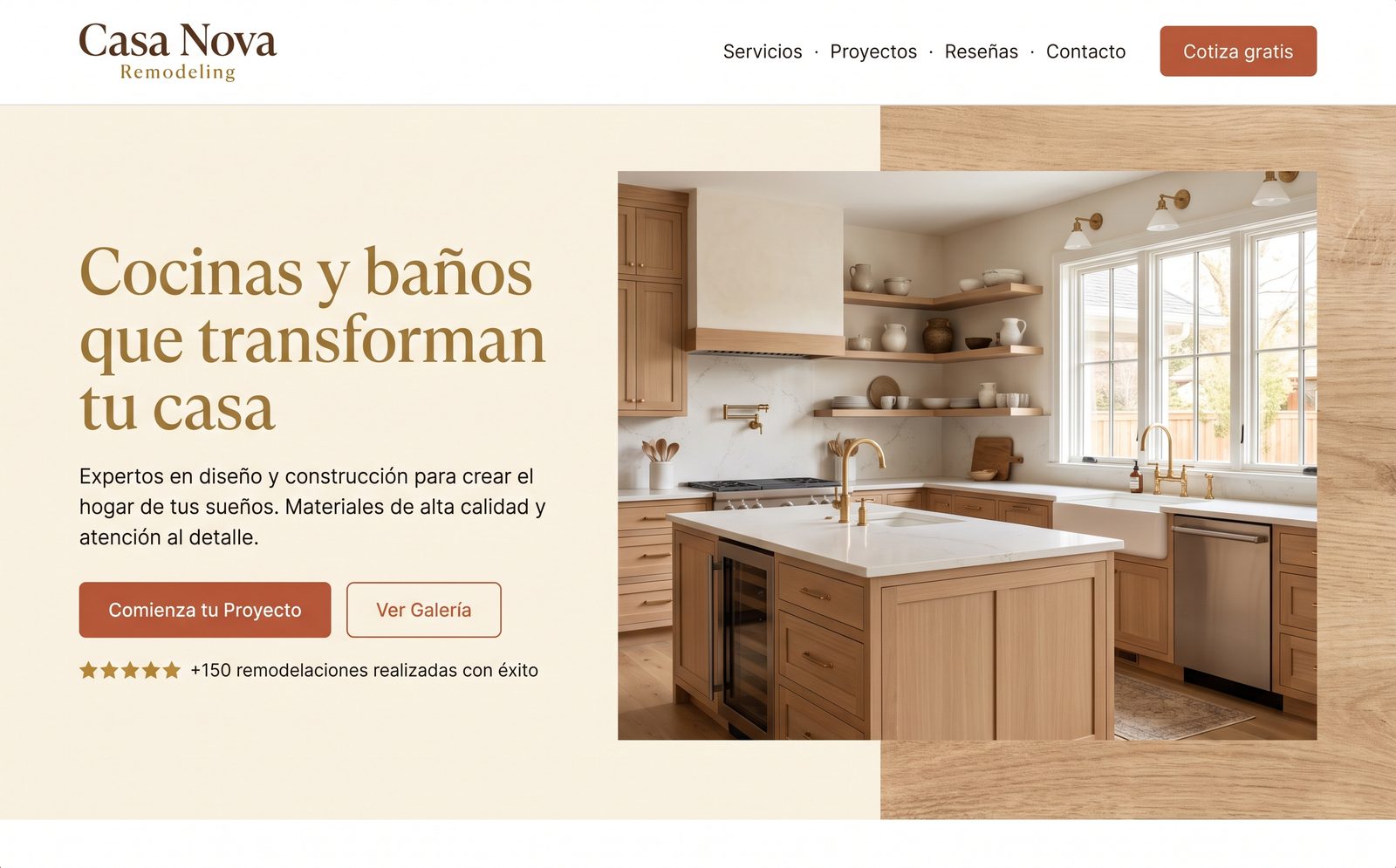 Ejemplo de web premium de remodeling que entregamos